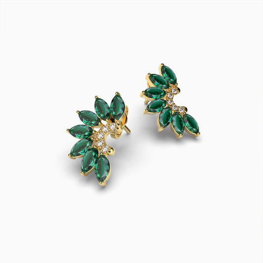 Lydia Real Zambian Emerald Earring Simple and Stunning Design