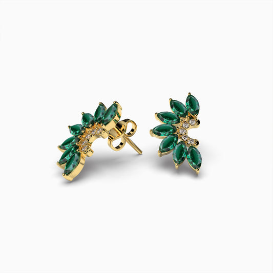 Lydia Real Zambian Emerald Earring Simple and Stunning Design