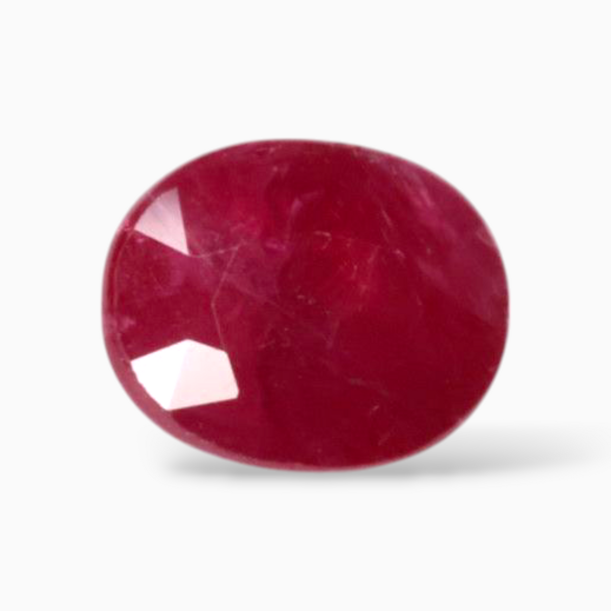 Manik Ruby Gemstone In Oval Shape 2.84 Carats 9.1x71mm Size