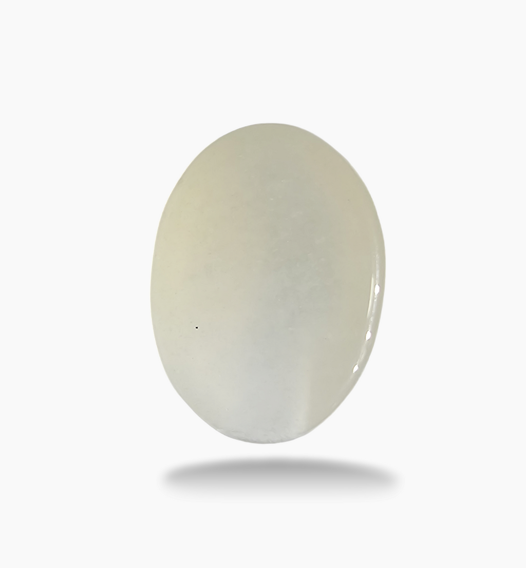 Natural Milky Moonstone Gemstone 10.04 Carats Oval Cabochon Shape 16.5x12mm