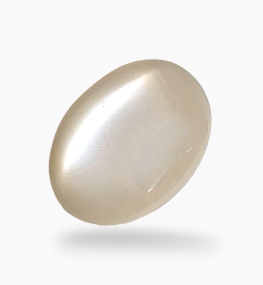 Natural Milky Moonstone Gemstone 3.21 Carats Oval Cabochon Shape 12.5x9.3mm