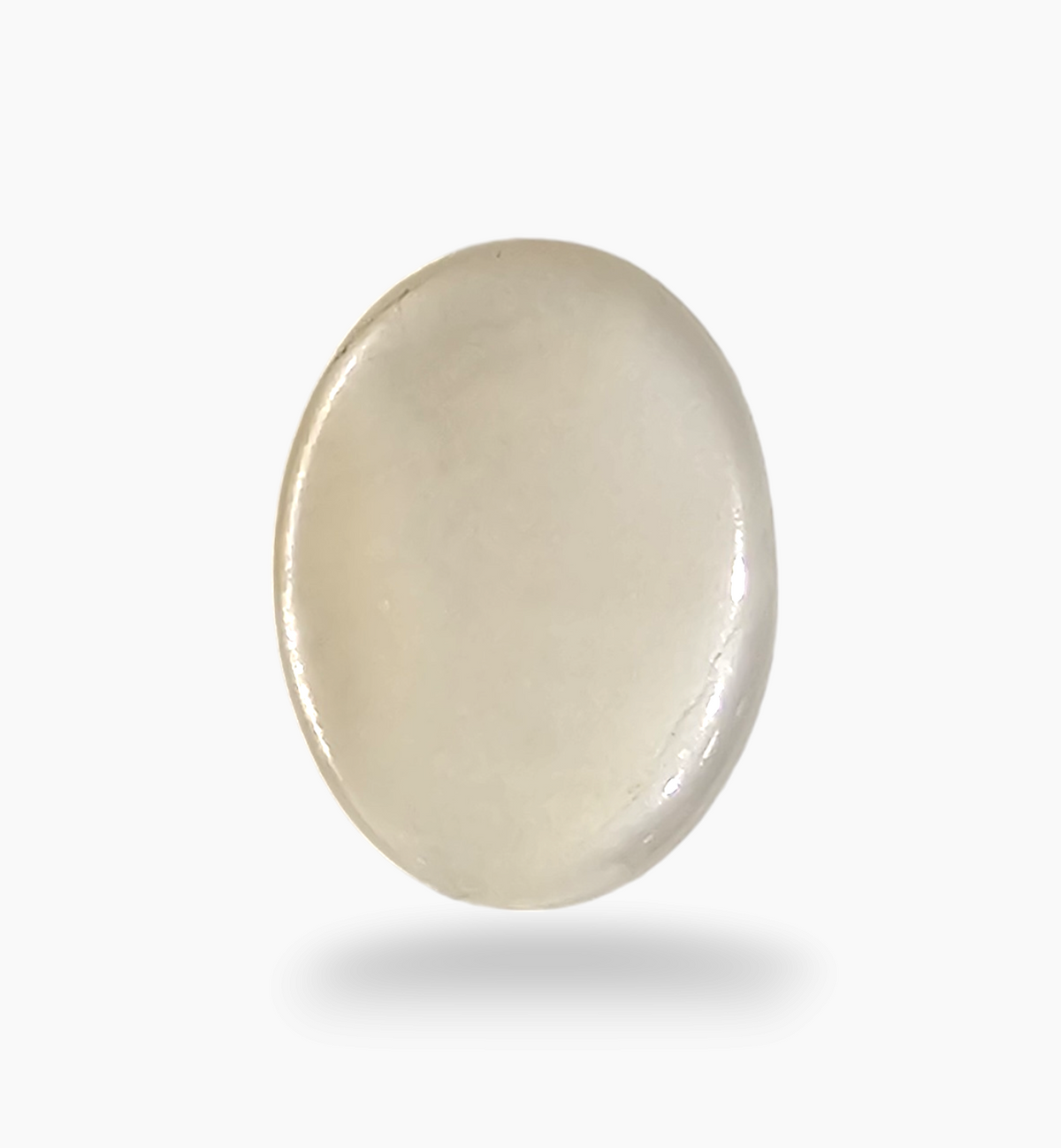 Natural Milky Moonstone Gemstone 3.21 Carats Oval Cabochon Shape 12.5x9.3mm