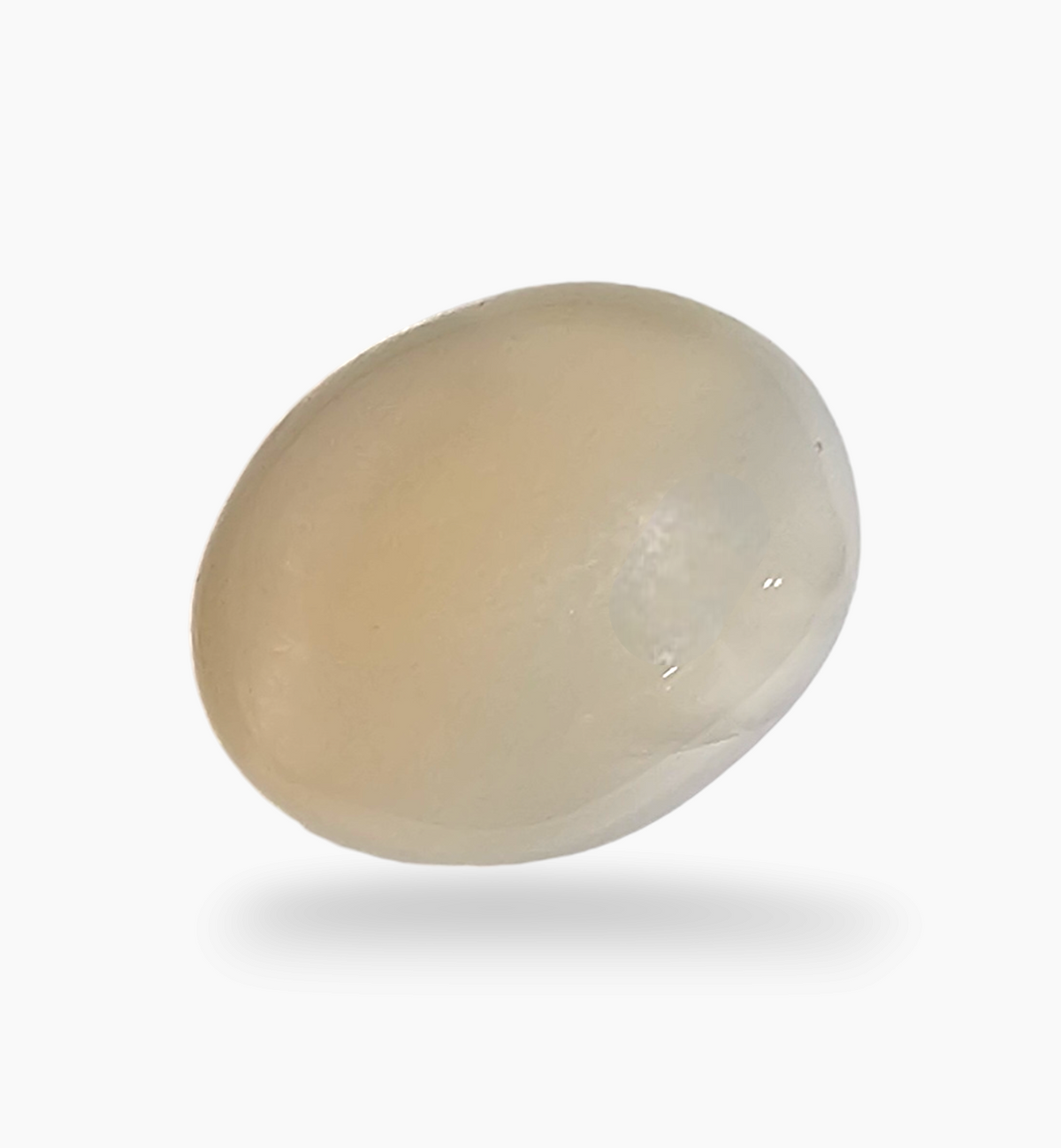 Natural Peach Moonstone Gemstone 3.98 Carats Oval Cabochon Shape 12.6x10.1mm