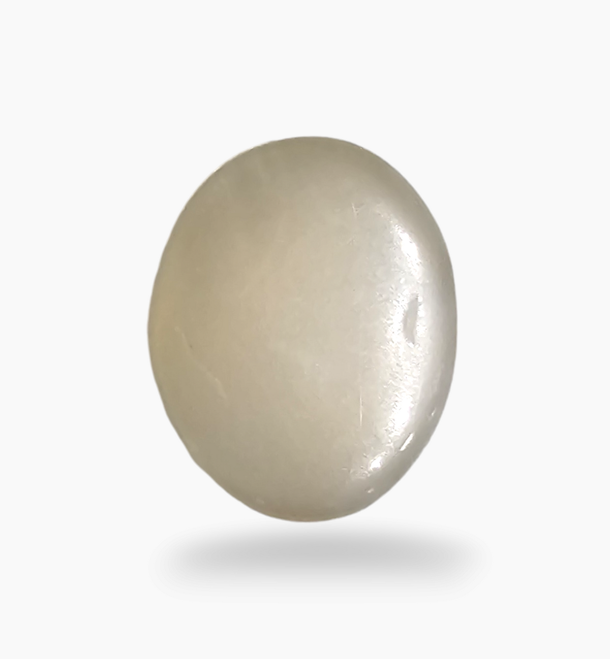 Natural Peach Moonstone Gemstone 3.98 Carats Oval Cabochon Shape 12.6x10.1mm