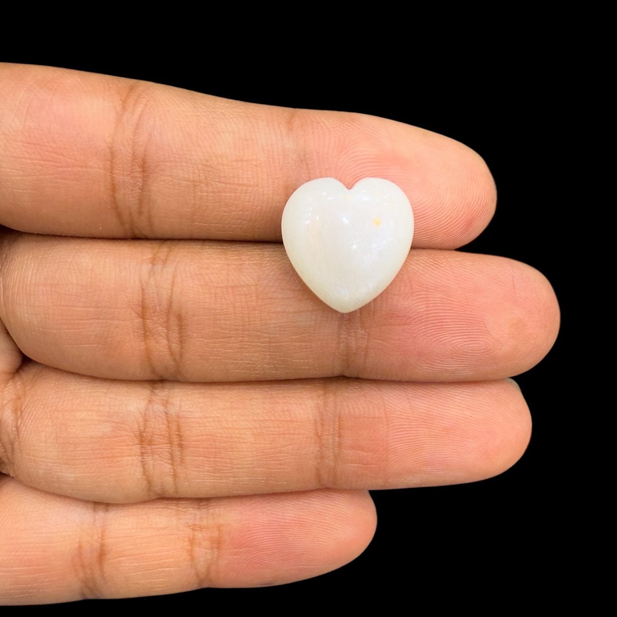Milky Moonstone Heart Cabochon 13.07 Carats