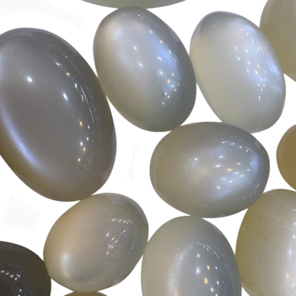 Milky Moonstone Oval Cabochon From 5 - 25 Carats Lot Price Per Carats