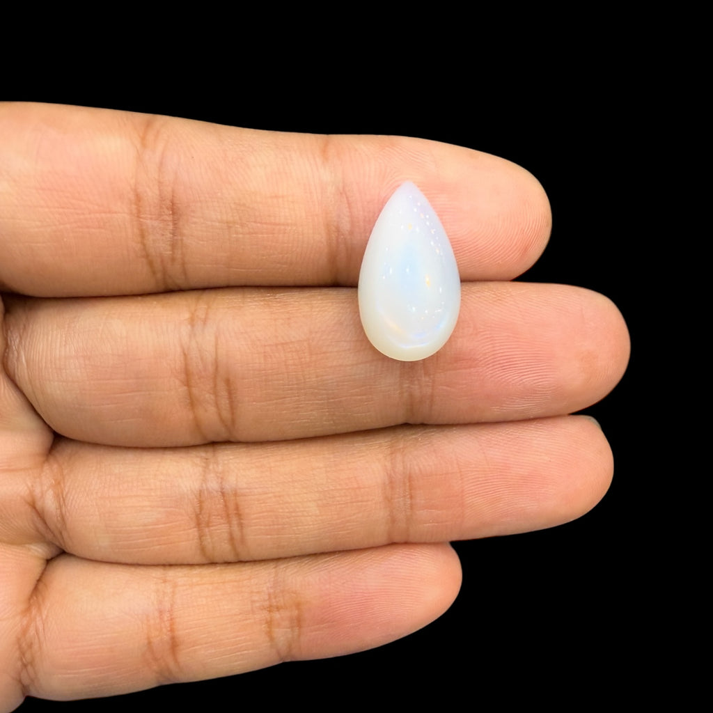 Milky Moonstone Pear Cabochon 9.42 Carats From India