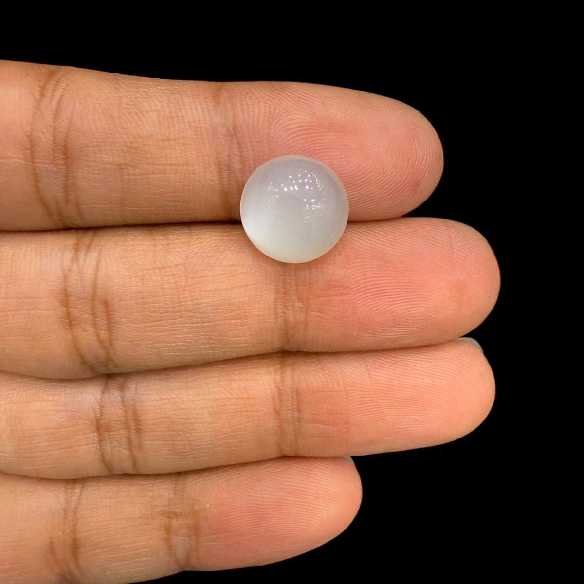 Milky Moonstone Round Cabochon 6.49 Carats 12.5x12.5 mm