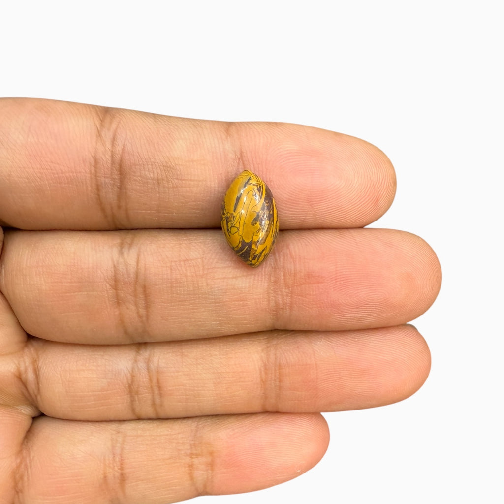 Miriam Stone (Calligraphy Stone) Marquise cabochon 5.63 Carats 15x9 mm