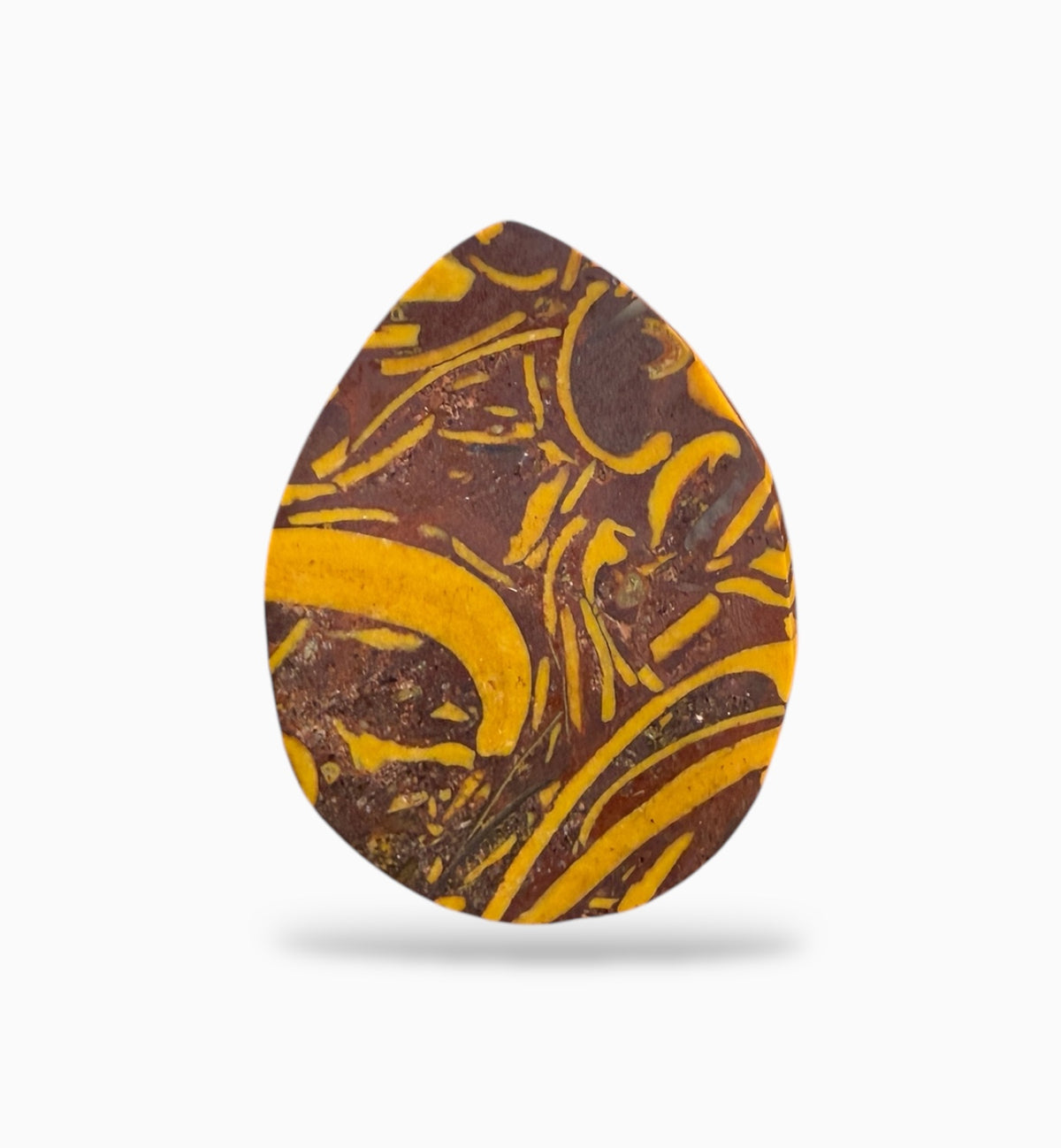 Miriam Stone (Calligraphy Stone) Pear Cabochon 6.70 Carats 14x10.5 mm