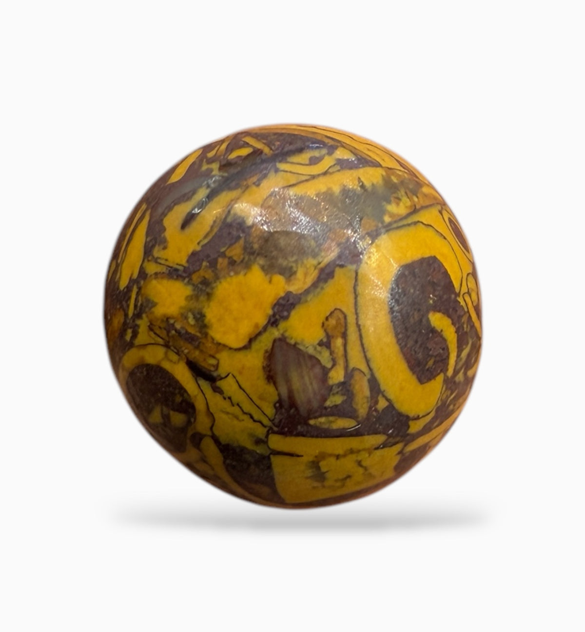 Miriam Stone (Calligraphy Stone) Round Cabochon 4.44 Carats 9.5 mm