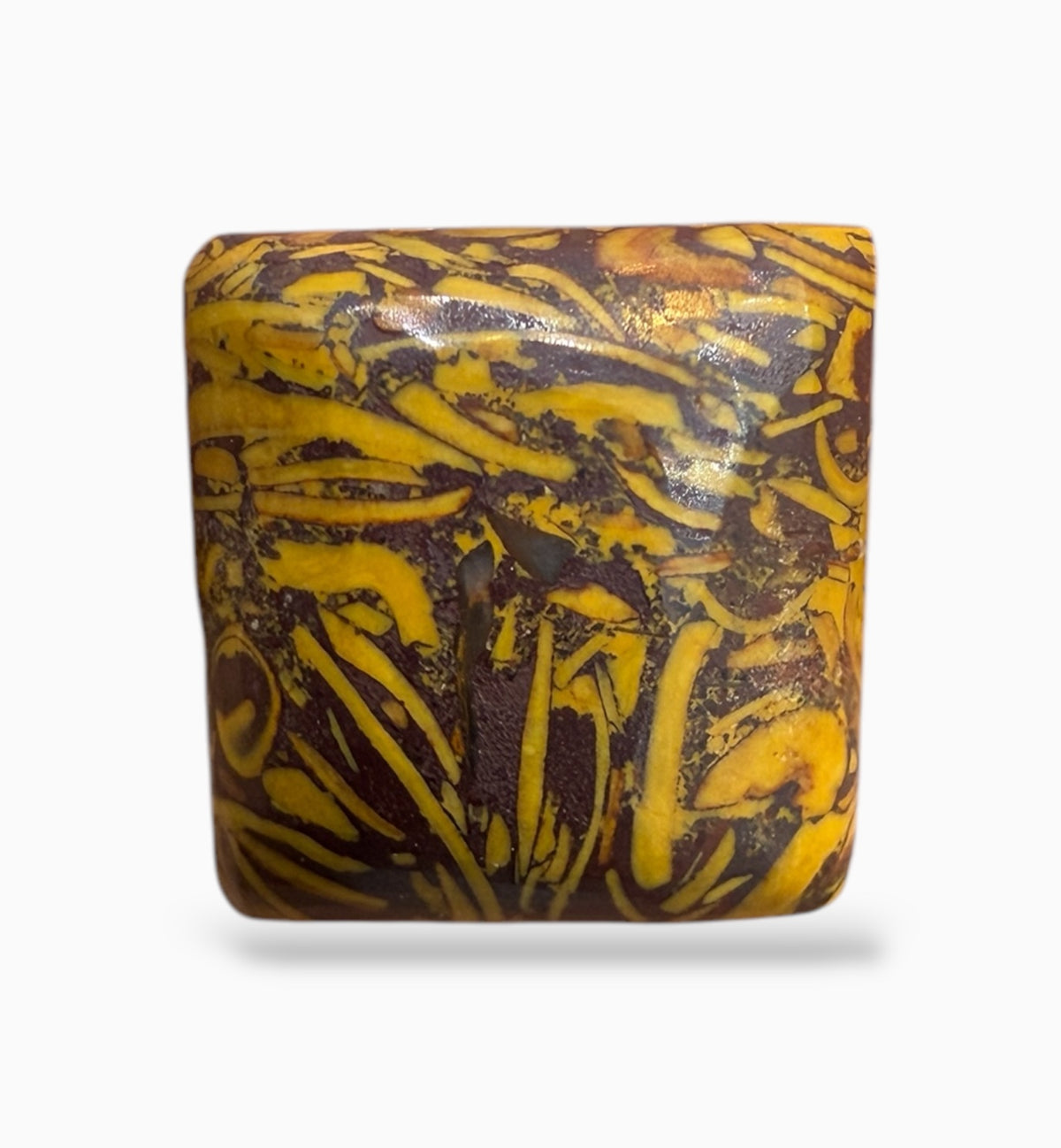 Miriam Stone (Calligraphy Stone) Square Cabochon 5.46 Carats 9.5x9.5 mm