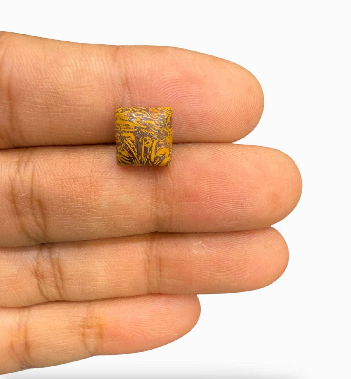 Miriam Stone (Calligraphy Stone) Square Cabochon 5.46 Carats 9.5x9.5 mm