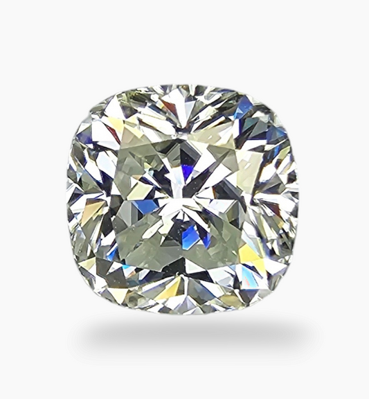 Loose Moissanite Stone Cushion Shape 4.62 Carats Size 10x10mm