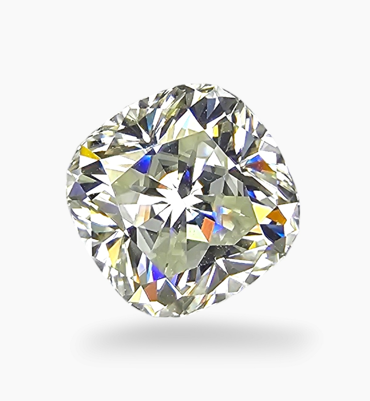 Loose Moissanite Stone Cushion Shape 4.62 Carats Size 10x10mm