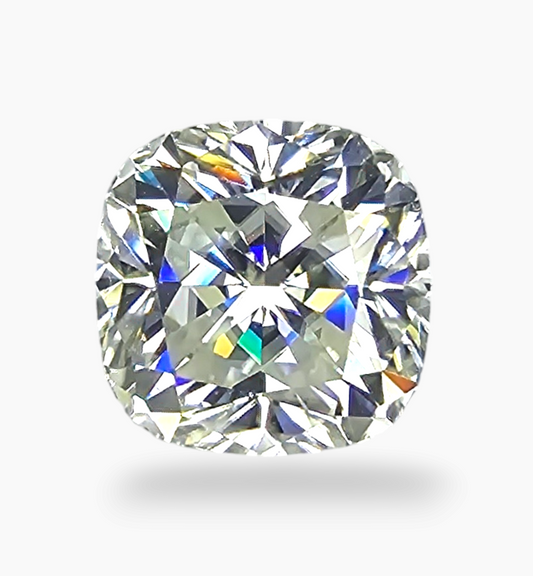 Loose Moissanite Stone Cushion Shape 4.92 Carats Size 10x10mm