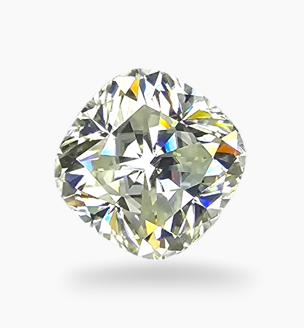 Loose Moissanite Stone Cushion Shape 4.92 Carats Size 10x10mm