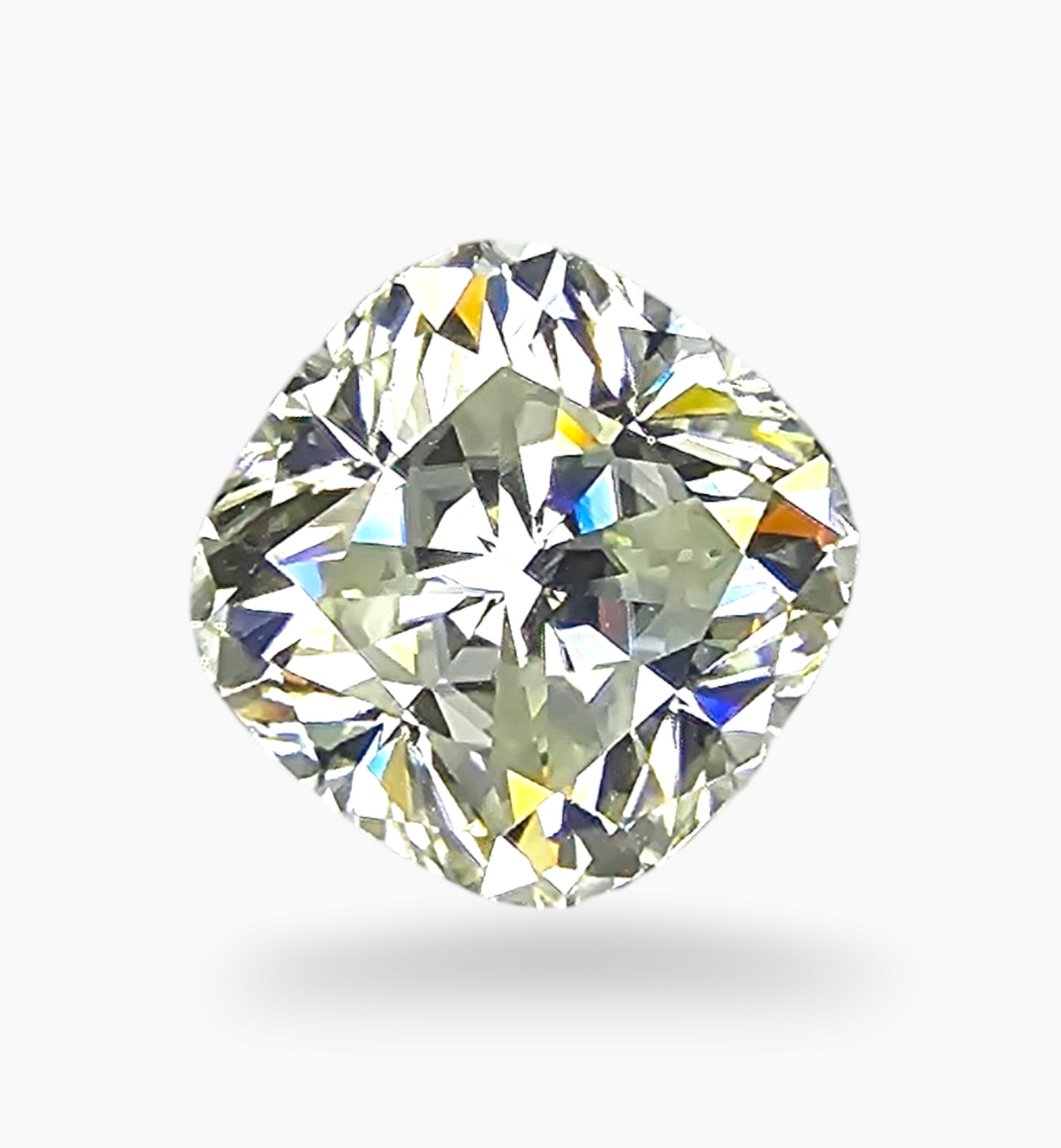 Loose Moissanite Stone Cushion Shape 4.92 Carats Size 10x10mm