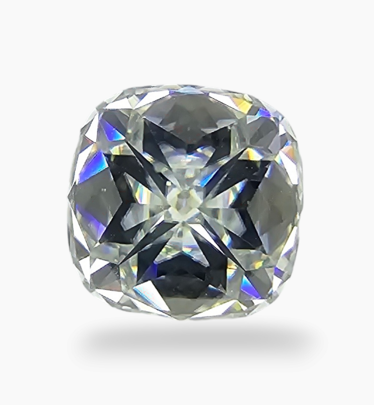 Loose Moissanite Stone Cushion Shape 4.92 Carats Size 10x10mm