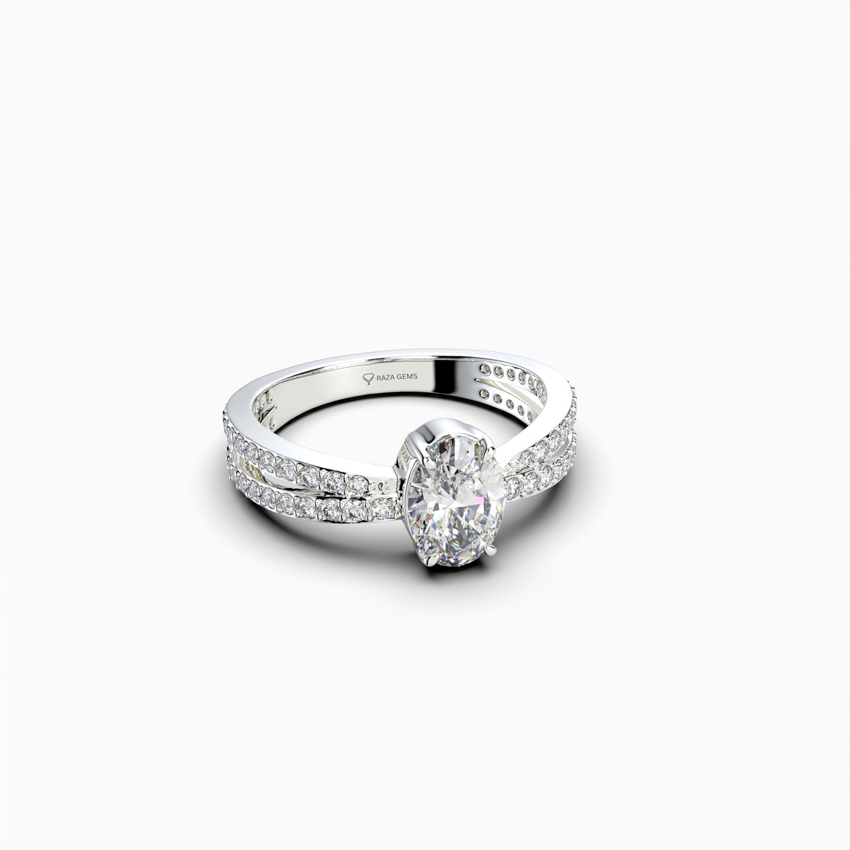 Moissanite Diamond Ring in Gold - Sage