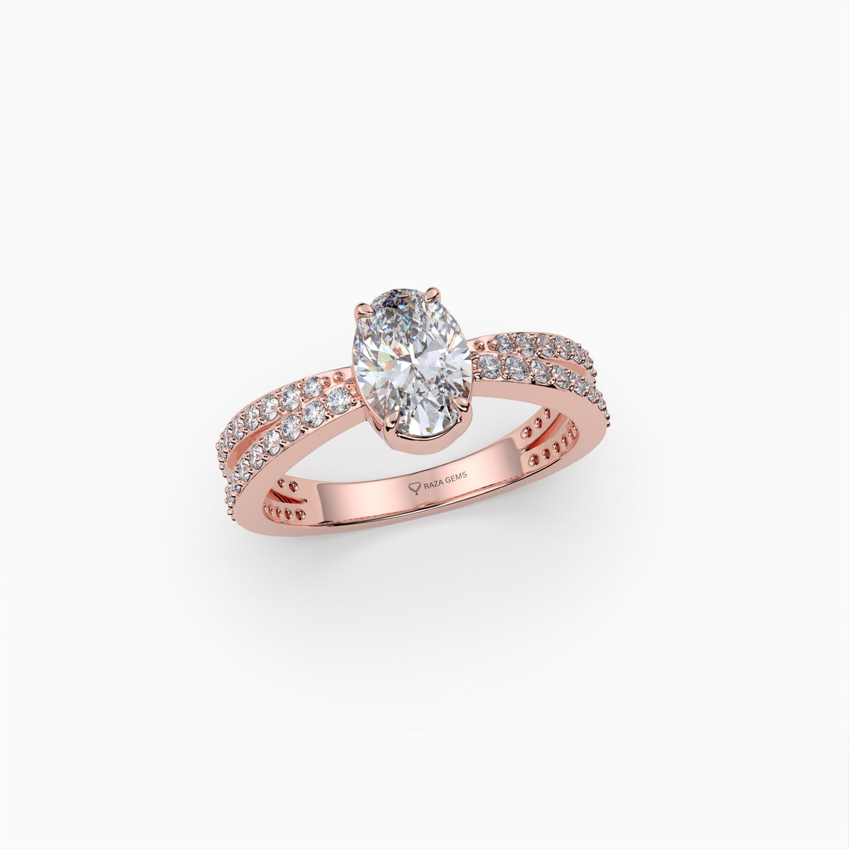 Moissanite Diamond Ring in Gold - Sage