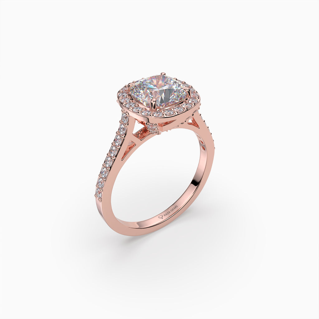 Moissanite Diamond Ring in Gold - Ximena