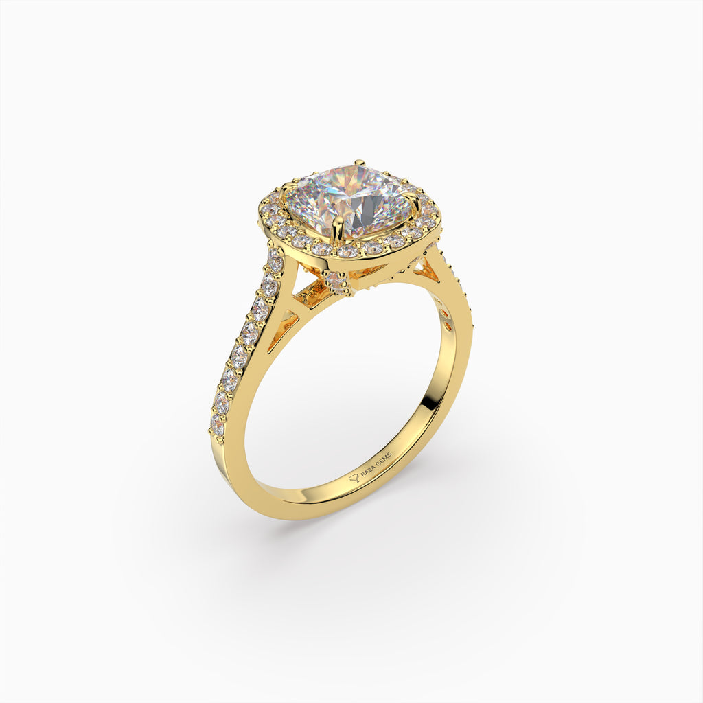 Moissanite Diamond Ring in Gold - Ximena