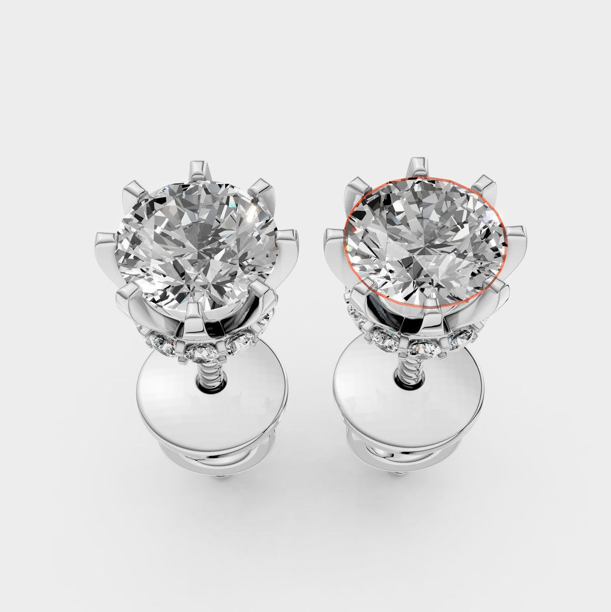 Moissanite Earrings for Women – 18K Gold with 24 Sparkling Stones