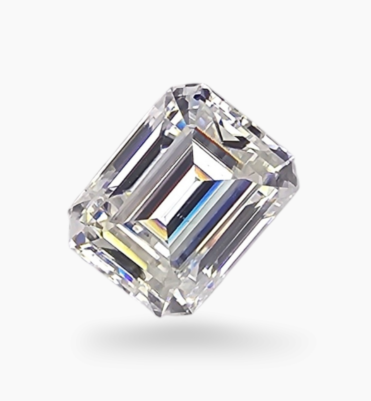 Loose Moissanite Stone Emerald Cut Shape 2.21 Carats Size 7x9mm
