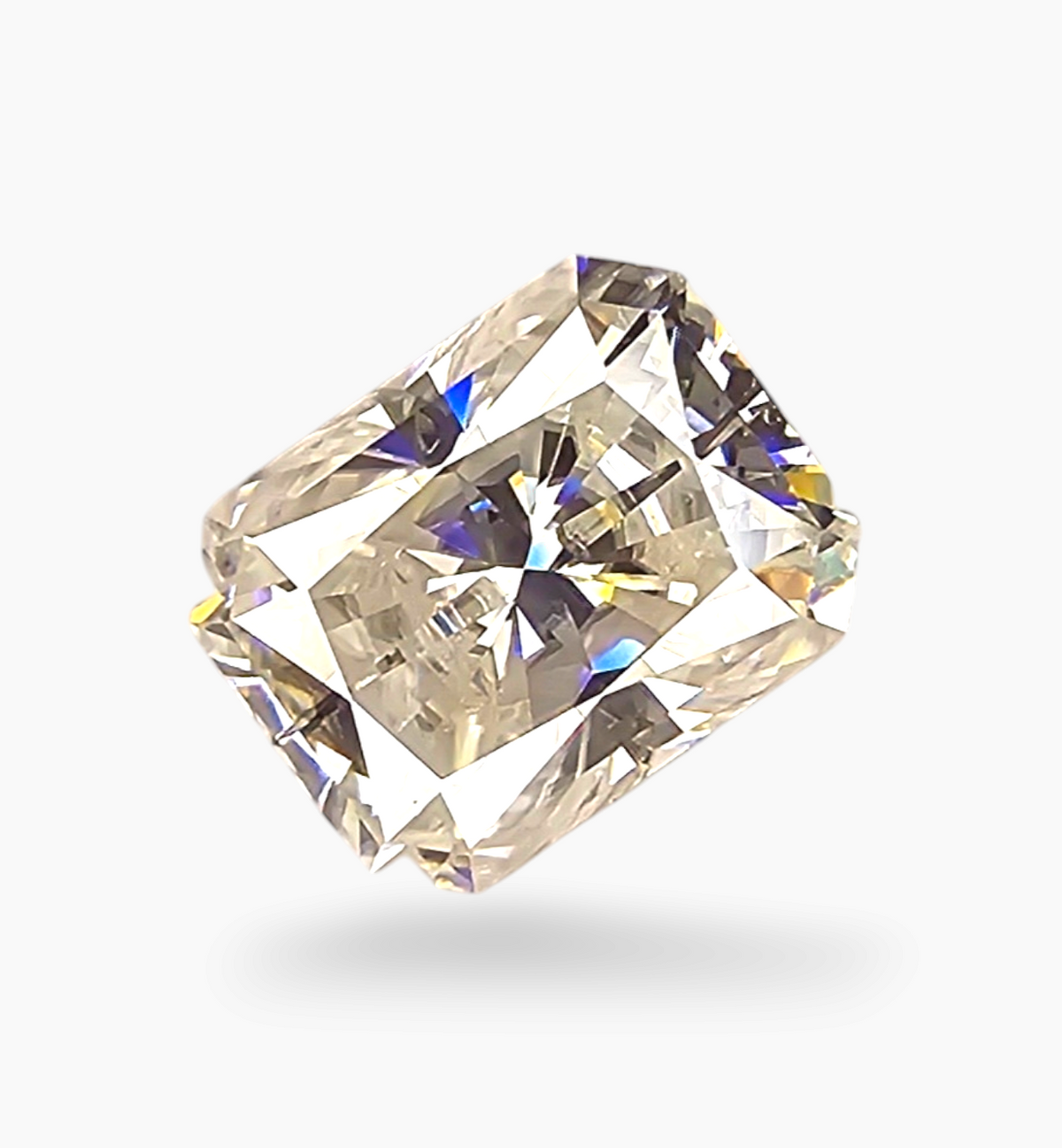 Loose Moissanite Stone Emerald Cut Shape 2.29 Carats Size 7x9mm
