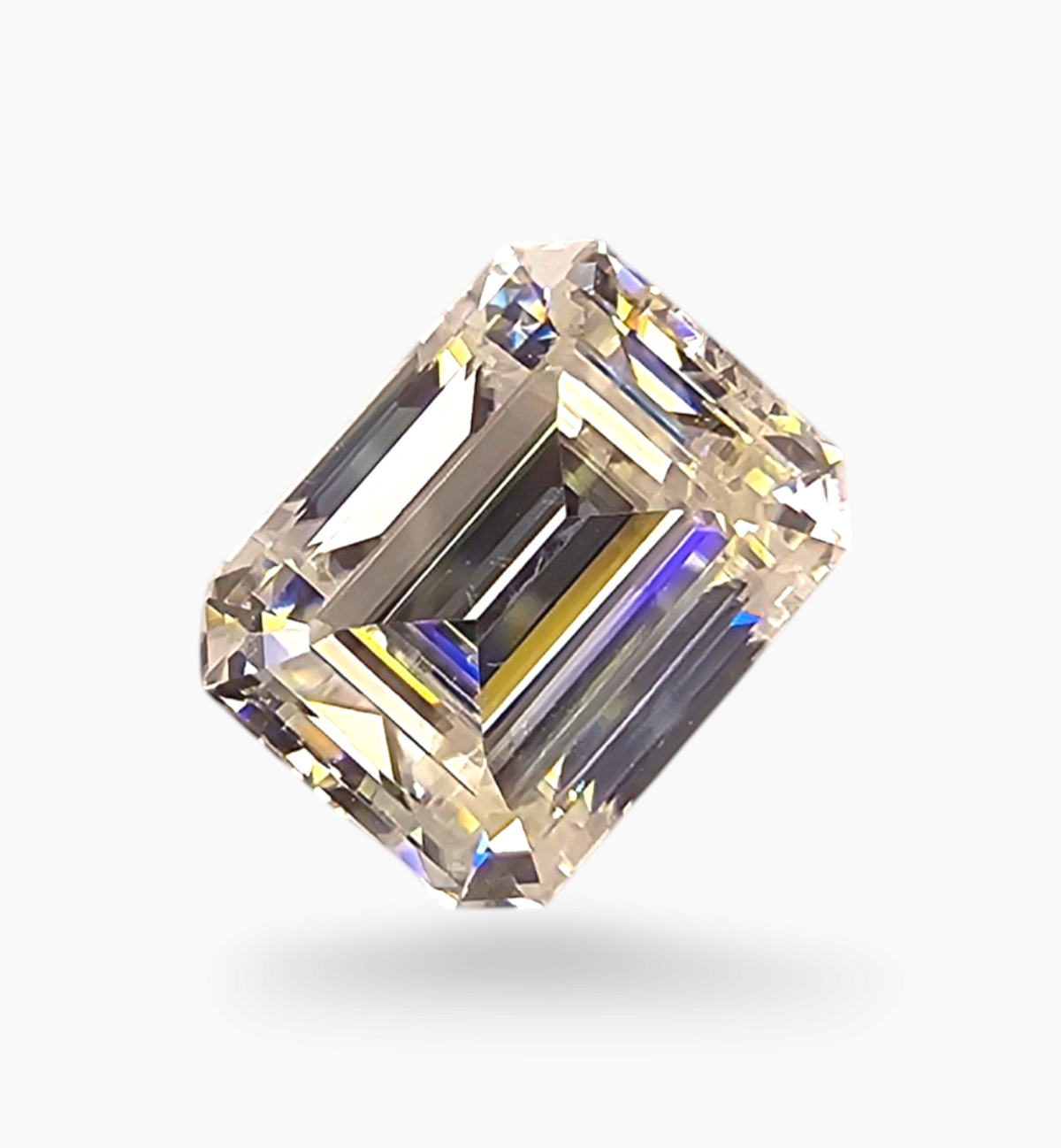 Loose Moissanite Stone Emerald Cut Shape 2.20 Carats Size 7x9mm