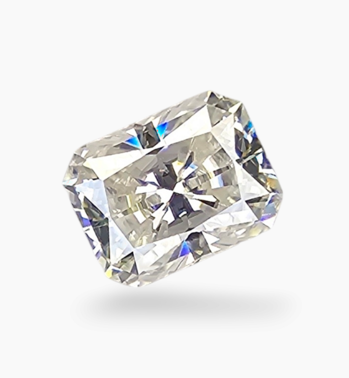 Loose Moissanite Stone Emerald Cut Shape 2.32 Carats Size 7x9mm