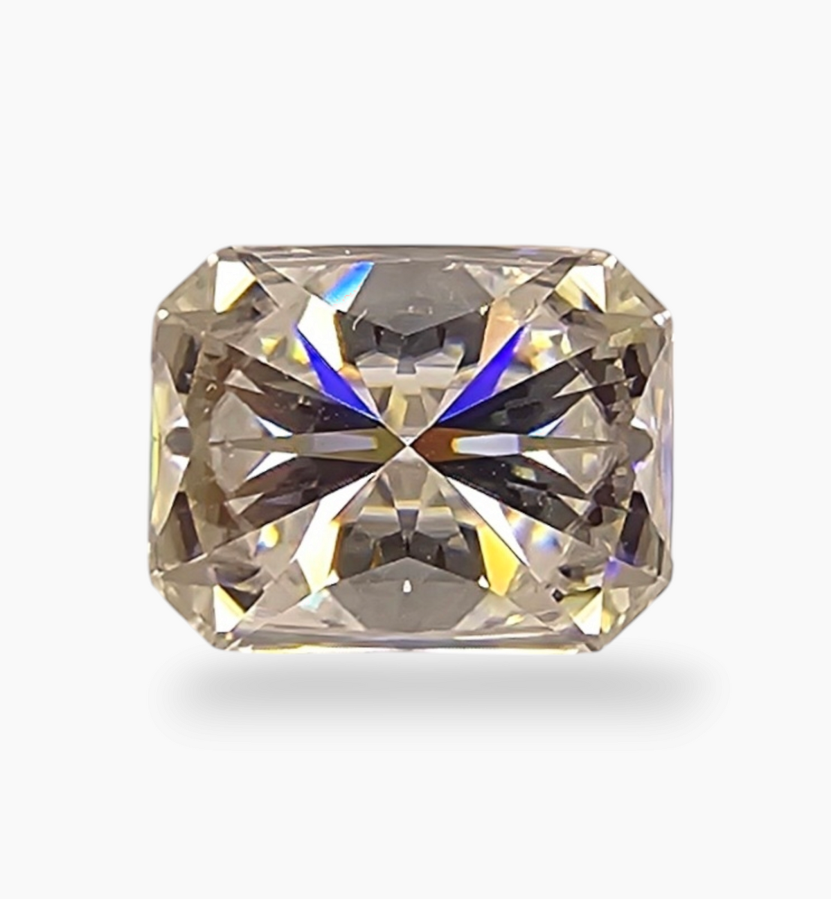 Loose Moissanite Stone Emerald Cut Shape 2.32 Carats Size 7x9mm