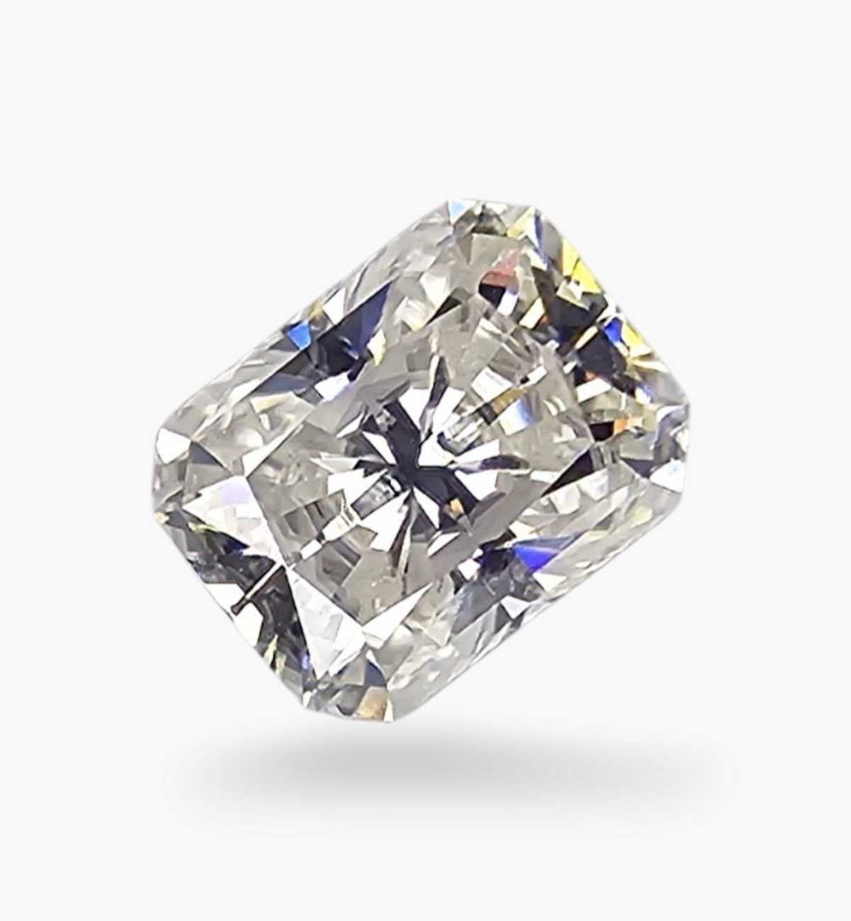 Loose Moissanite Stone Emerald Cut Shape 2.36 Carats Size 7x9mm