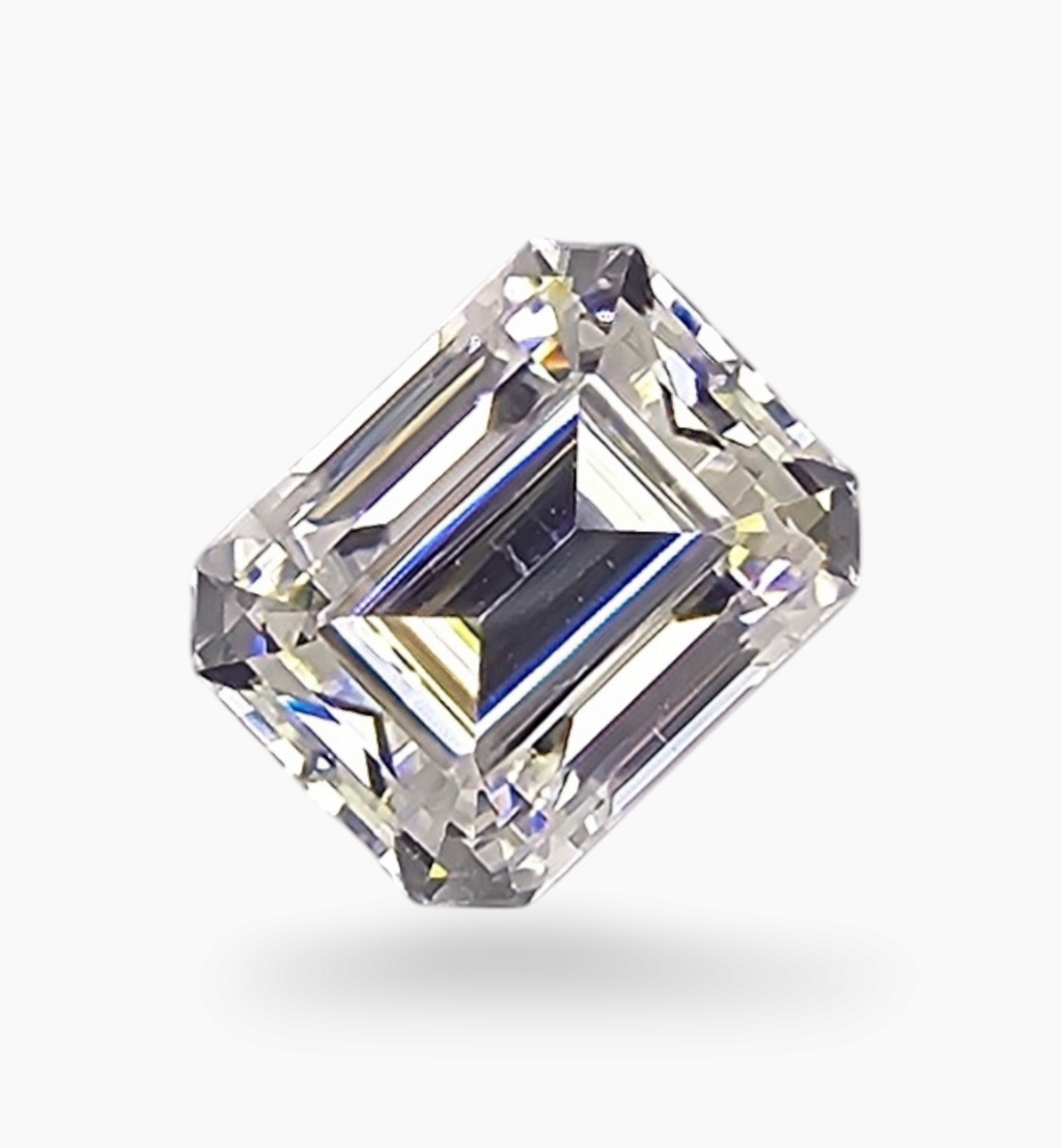 Loose Moissanite Stone Emerald Cut Shape 2.44 Carats Size 7x9mm