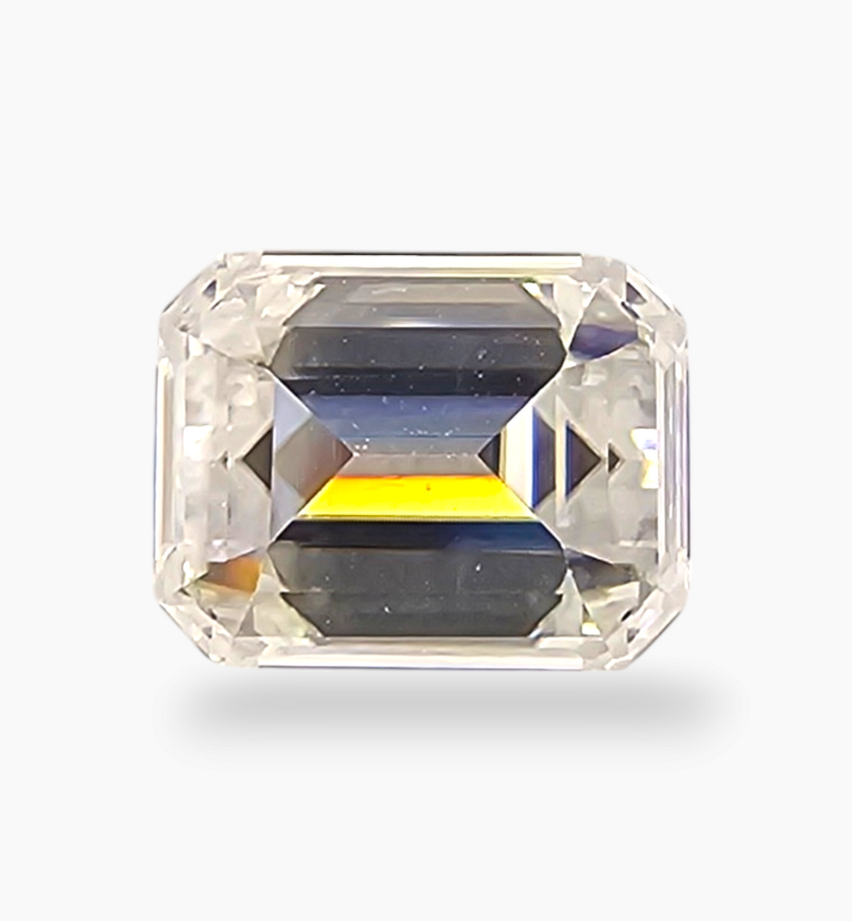 Loose Moissanite Stone Emerald Cut Shape 2.44 Carats Size 7x9mm