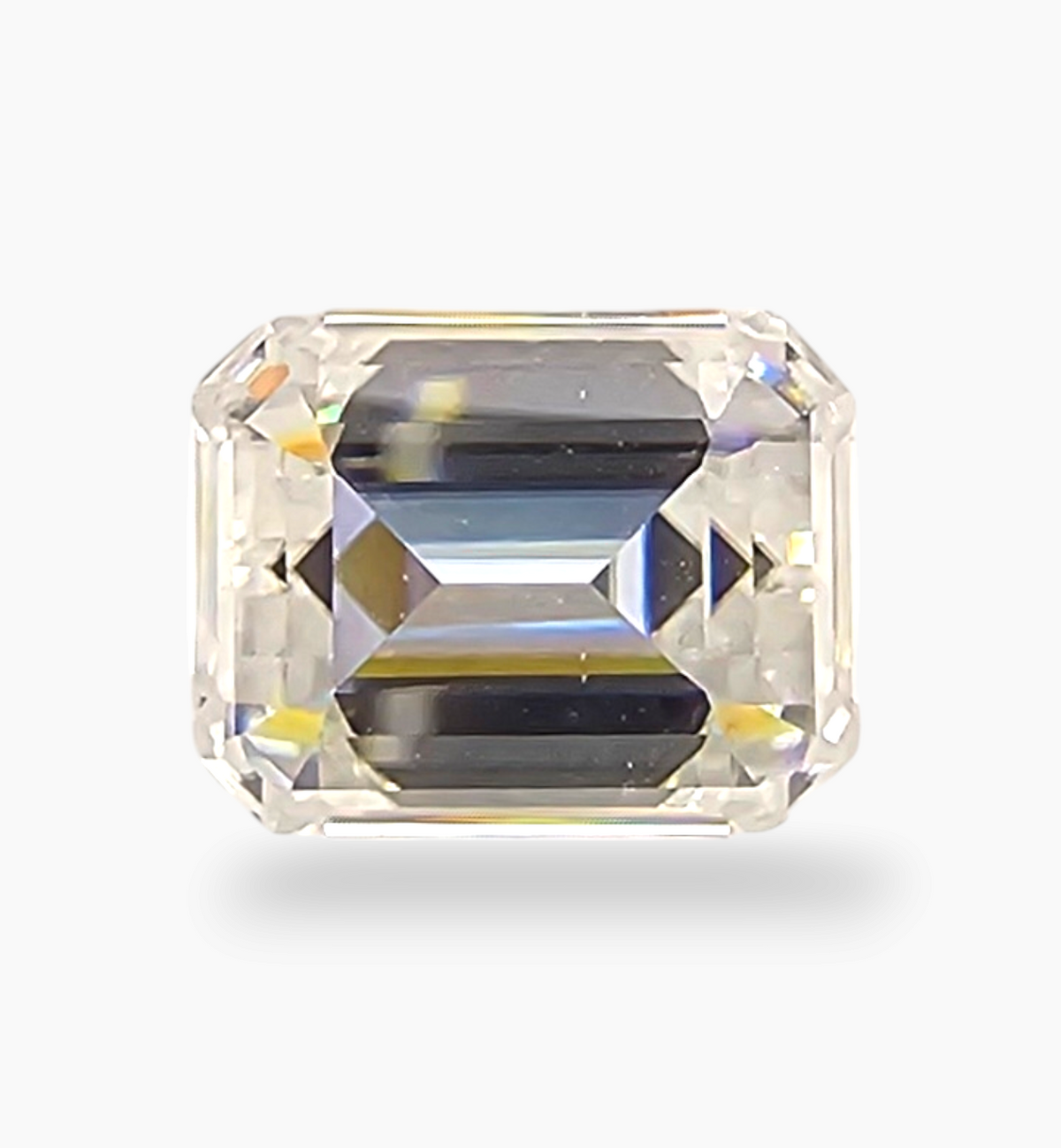 Loose Moissanite Stone Emerald Cut Shape 2.55 Carats Size 7x9mm