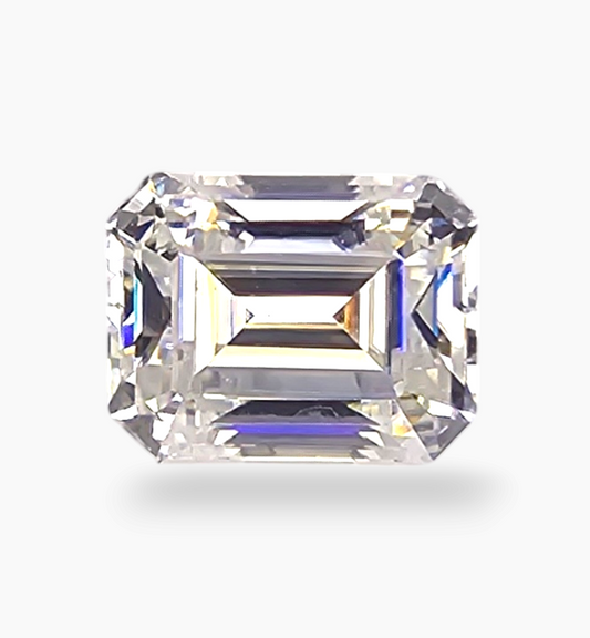 Loose Moissanite Stone Emerald Cut Shape 2.55 Carats Size 7x9mm