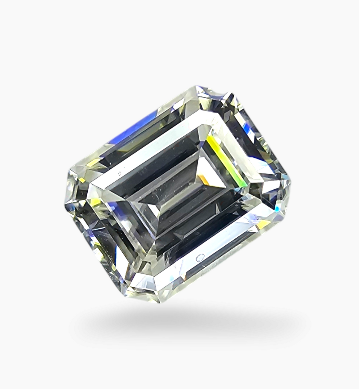 Loose Moissanite Stone Emerald Cut Shape 3.0 Carats Size 8x10mm