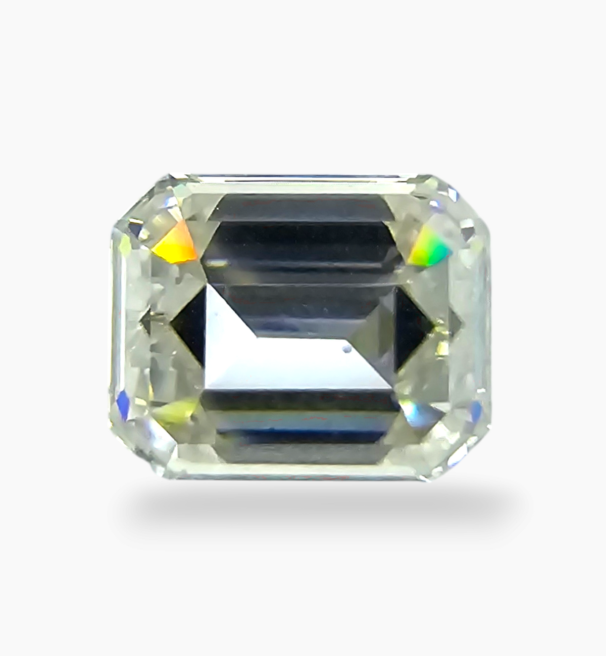 Loose Moissanite Stone Emerald Cut Shape 3.0 Carats Size 8x10mm