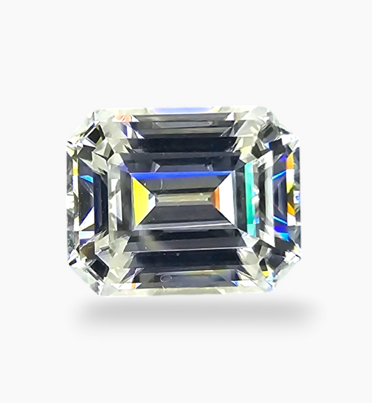 Loose Moissanite Stone Emerald Cut Shape 3.0 Carats Size 8x10mm