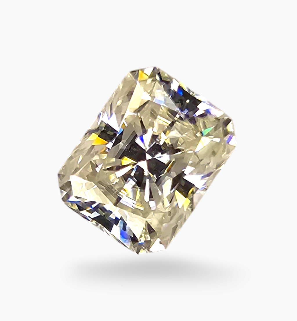 Loose Moissanite Stone Emerald Cut Shape 3.36 Carats Size 8x10mm