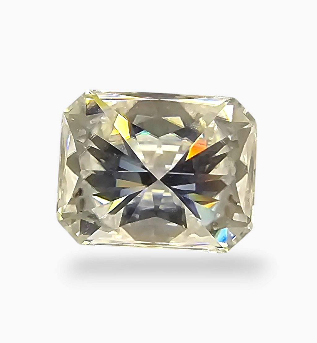 Loose Moissanite Stone Emerald Cut Shape 3.36 Carats Size 8x10mm
