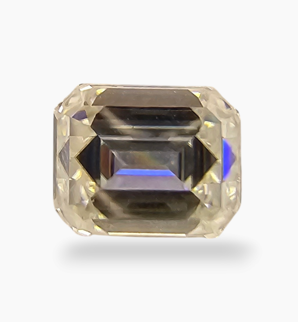 Loose Moissanite Stone Emerald Cut Shape 3.68 Carats Size 8x10mm