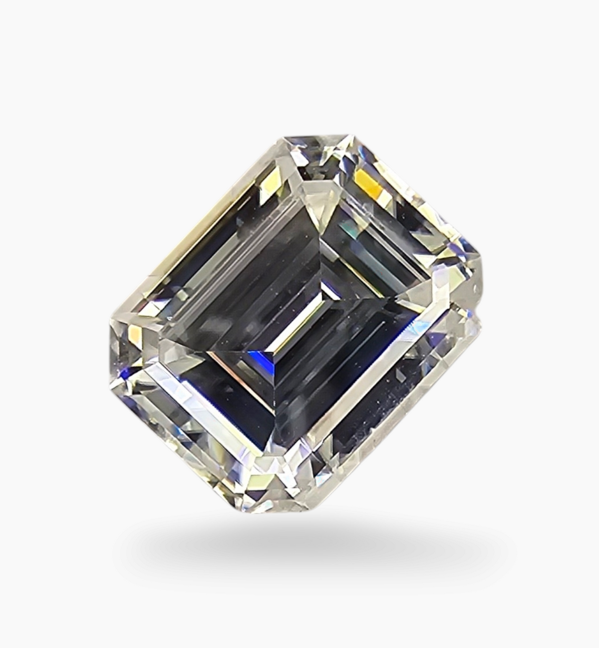 Loose Moissanite Stone Emerald Cut Shape 3.6 Carats Size 8x10mm