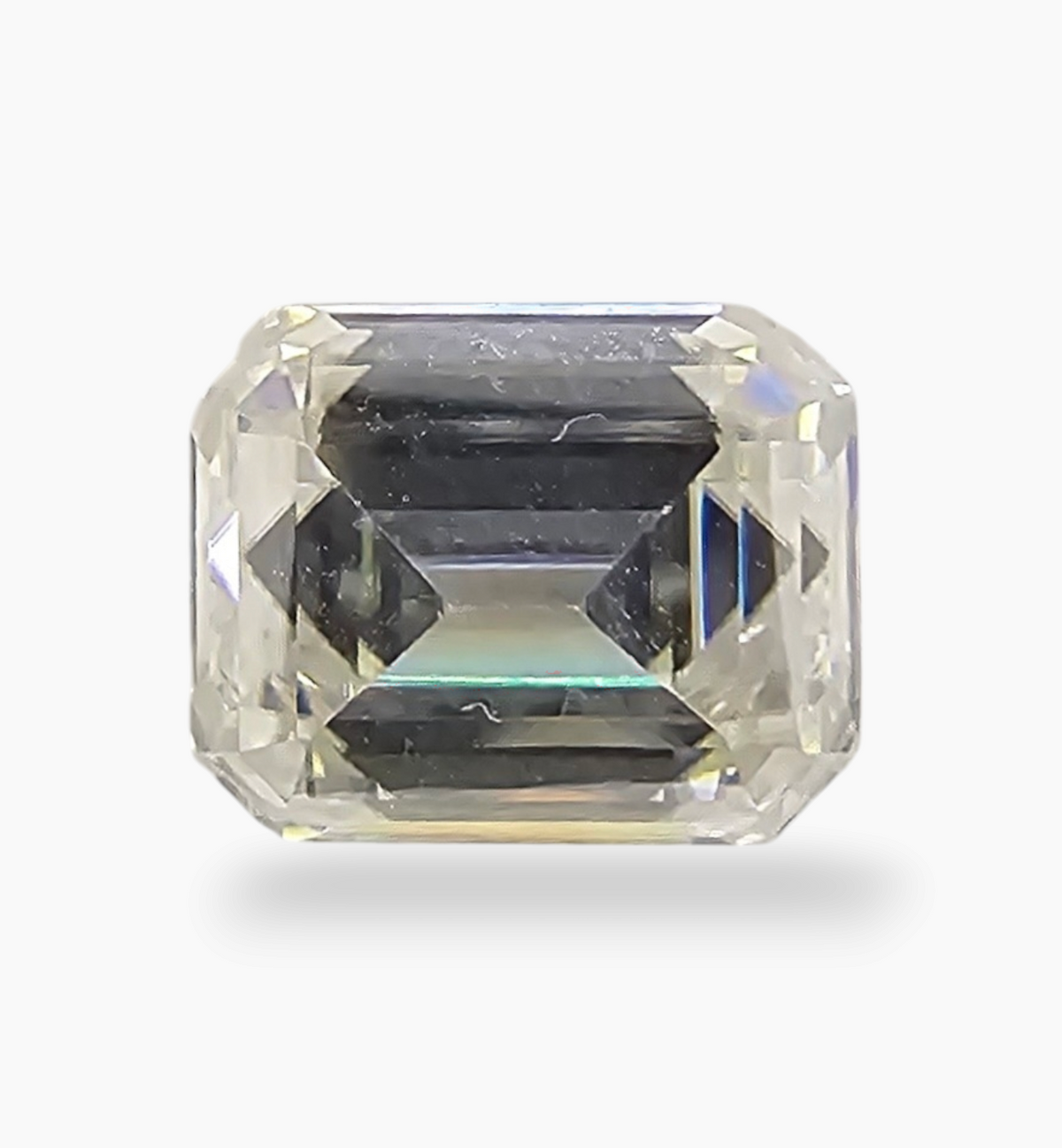 Loose Moissanite Stone Emerald Cut Shape 3.74 Carats Size 10x9mm