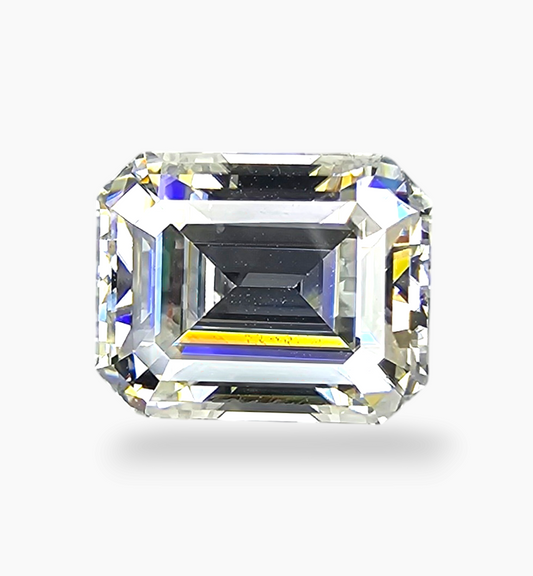 Loose Moissanite Stone Emerald Cut Shape 3.77 Carats Size 8x10mm