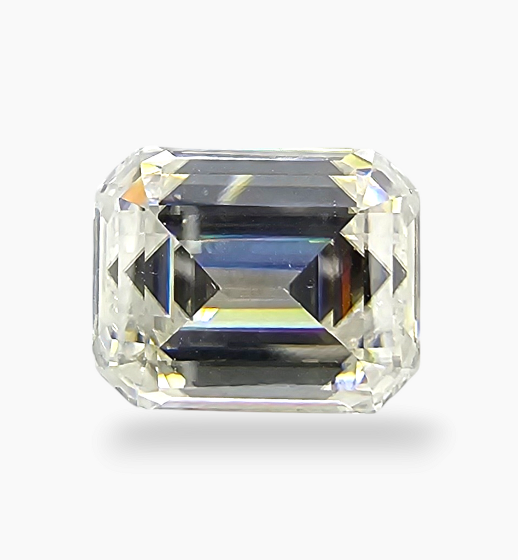 Loose Moissanite Stone Emerald Cut Shape 3.77 Carats Size 8x10mm