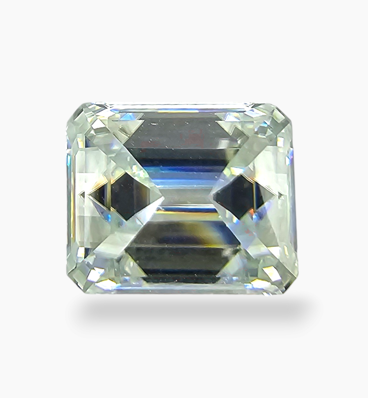 Loose Moissanite Stone Emerald Cut Shape 4.94 Carats Size 11x9mm