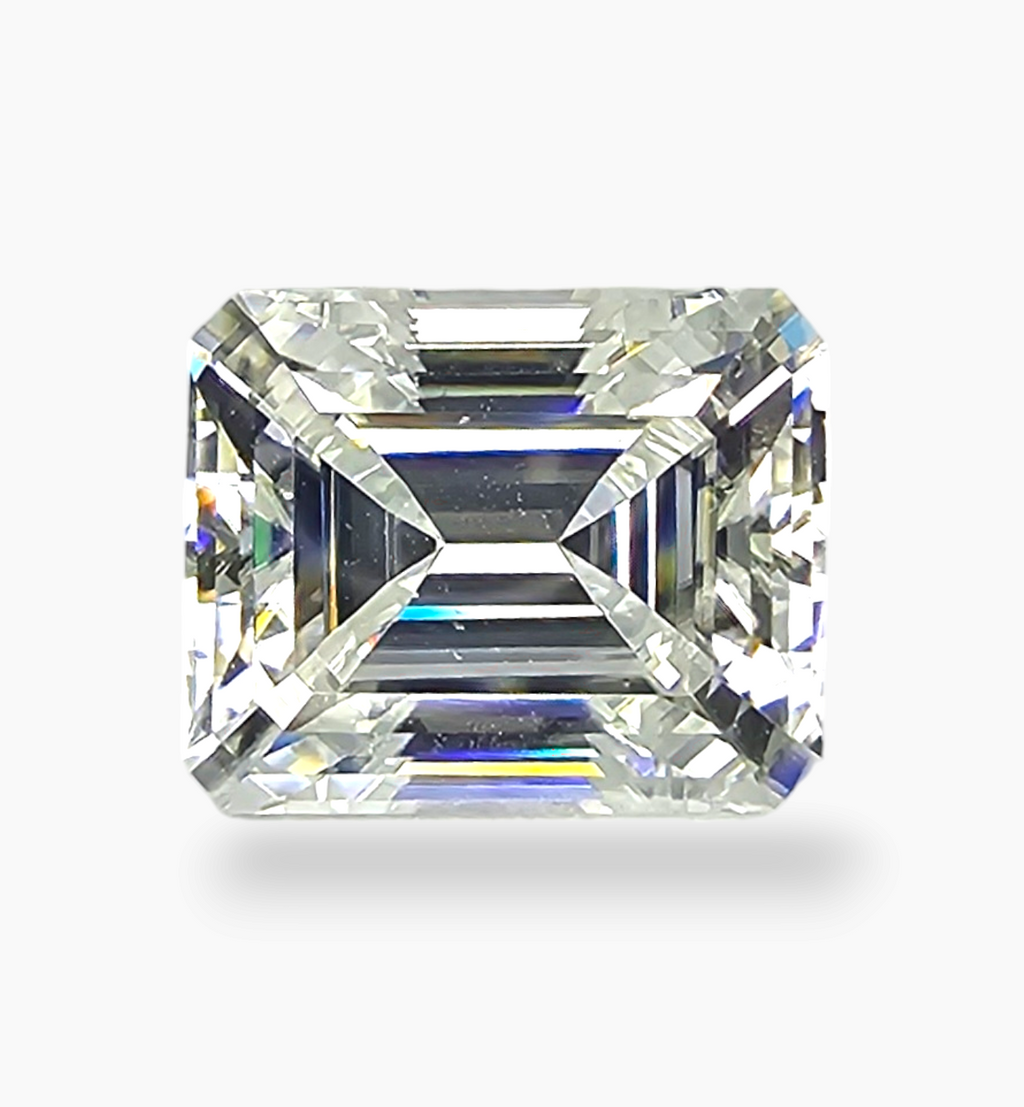 Loose Moissanite Stone Emerald Cut Shape 4.94 Carats Size 11x9mm